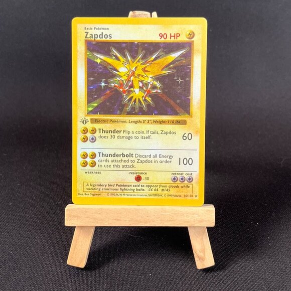 Zapdos Base Set Shadowless 1st Edition "Reprinted" - Picture 2 of 3